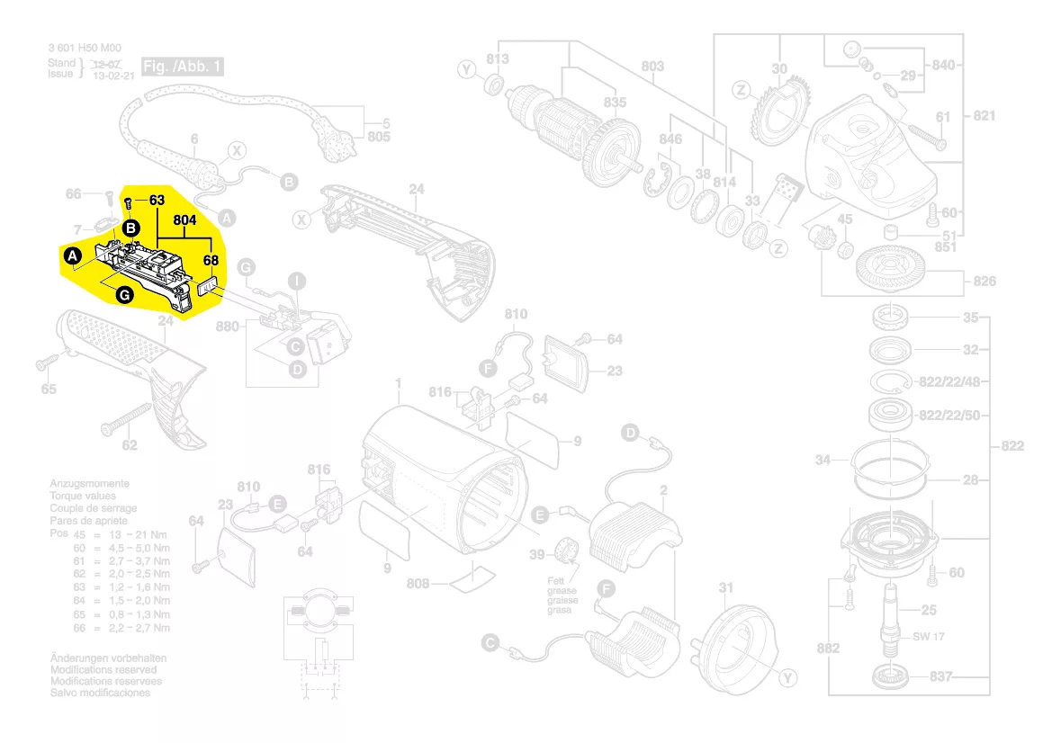 Interrupteur réf. 1 607 000 C13 BOSCH